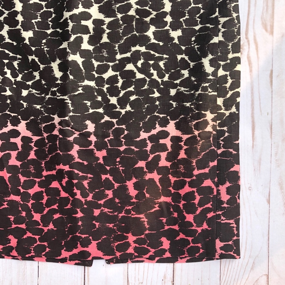 EUC J. Crew Linen No. 2 Pencil Skirt Leopord Ombré - Picture 3 of 6
